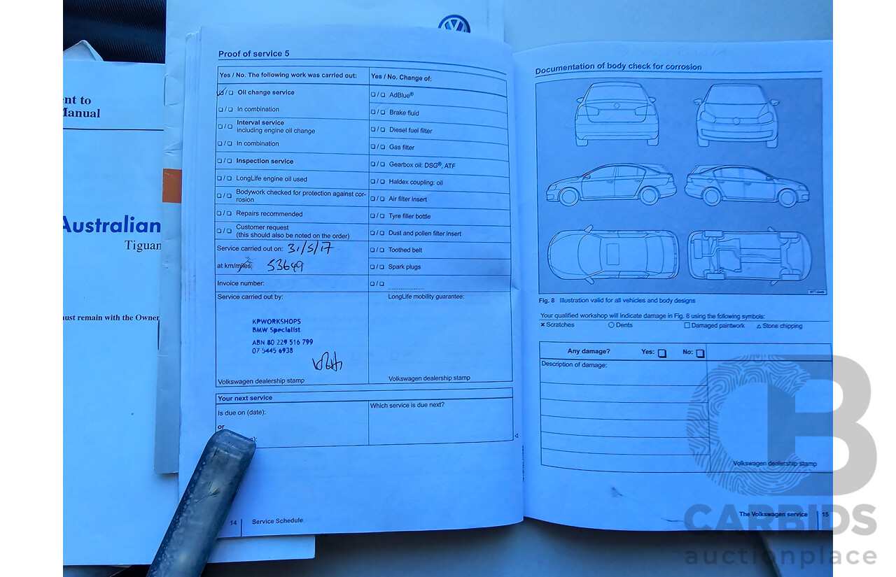 1/2013 Volkswagen Tiguan 118 TSI (4x2) 5NC MY12 4d Wagon White 1.4L