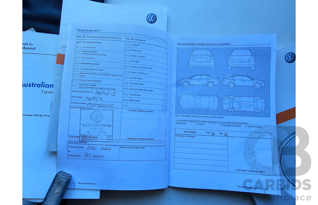 1/2013 Volkswagen Tiguan 118 TSI (4x2) 5NC MY12 4d Wagon White 1.4L