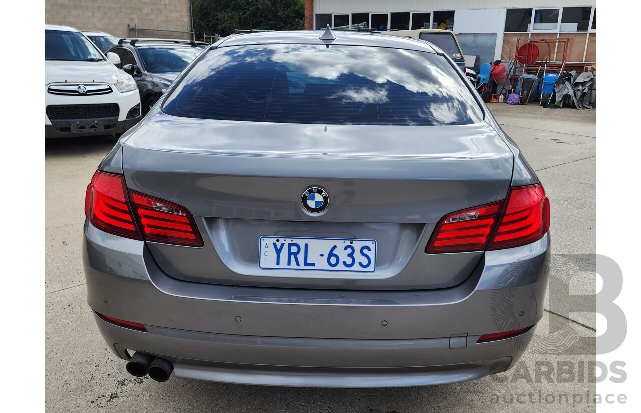 6/2010 BMW 5 28i F10 4d Sedan Silver Or Chrome 3.0L