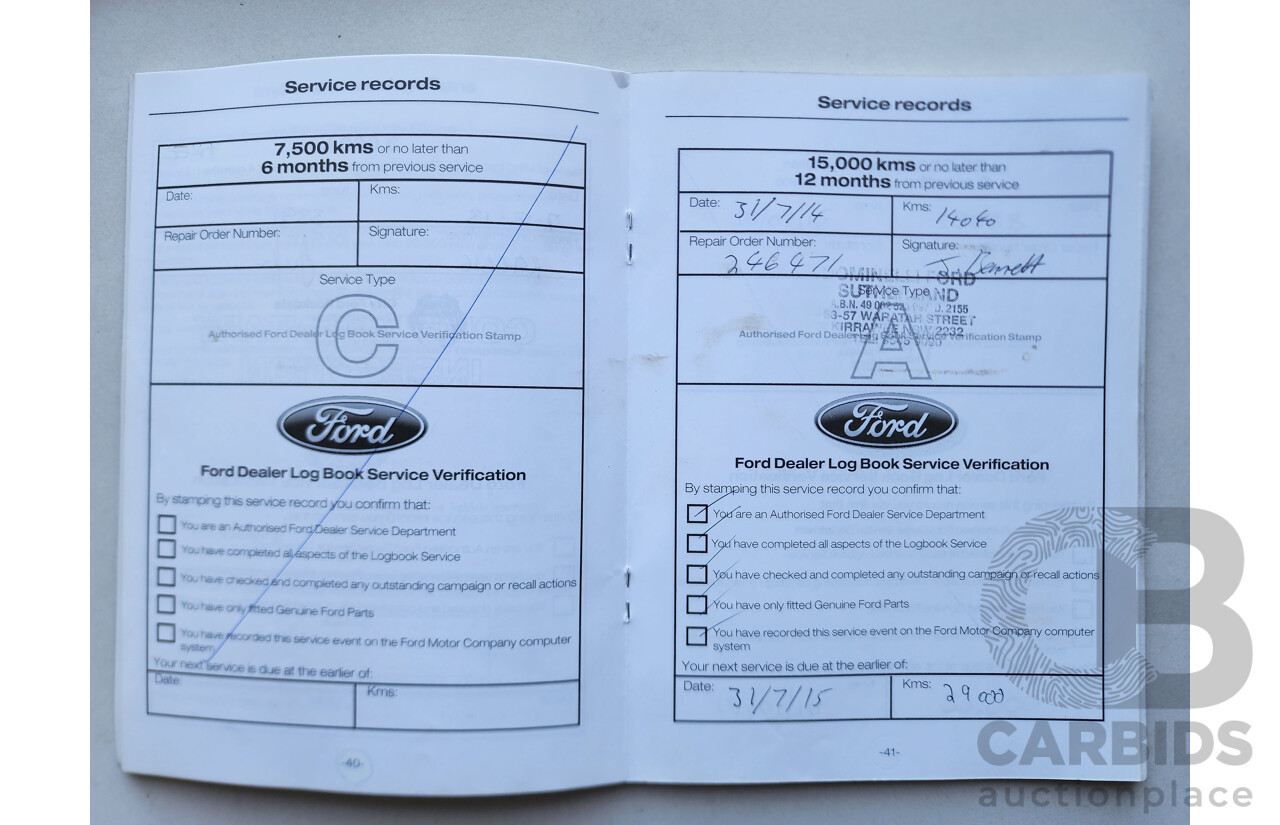 7/2012 Ford Kuga Trend TE 4d Wagon Blue 2.5L