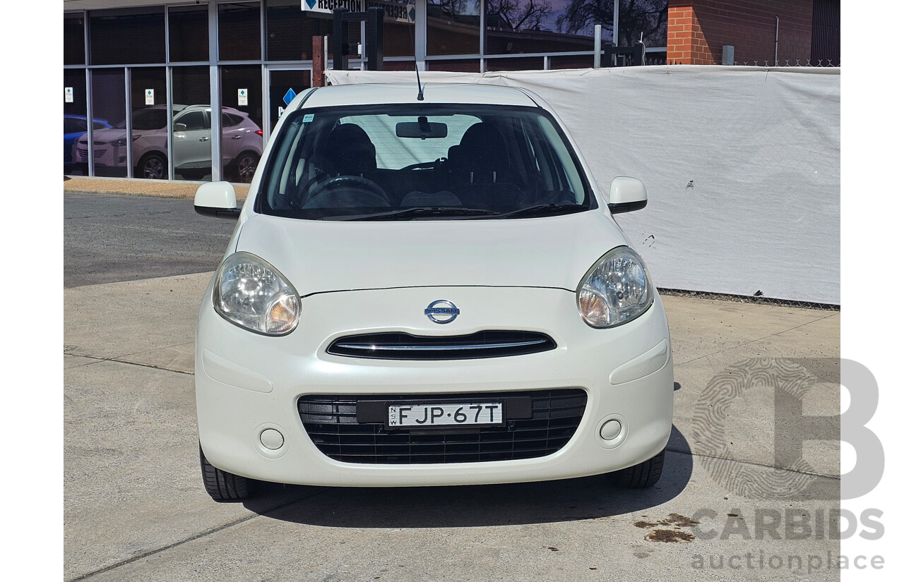 9/2011 Nissan Micra ST K13 5d Hatchback White 1.2L