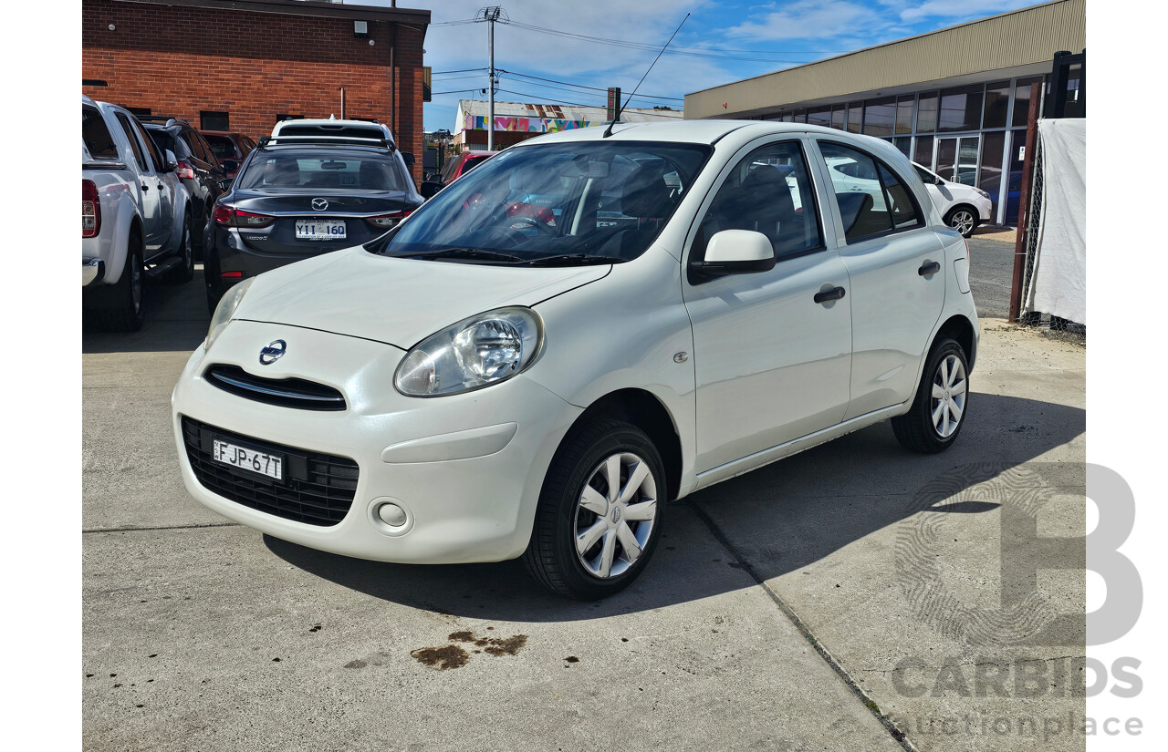 9/2011 Nissan Micra ST K13 5d Hatchback White 1.2L