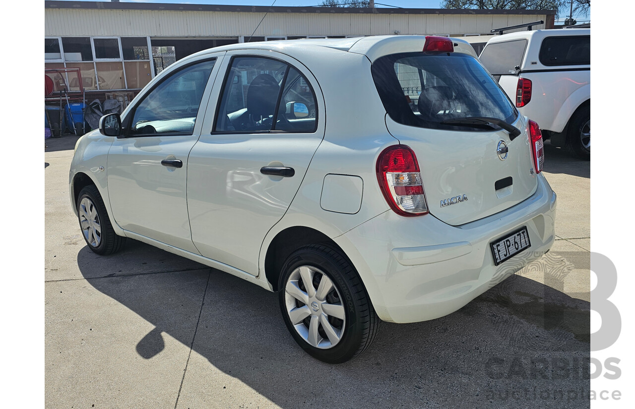 9/2011 Nissan Micra ST K13 5d Hatchback White 1.2L