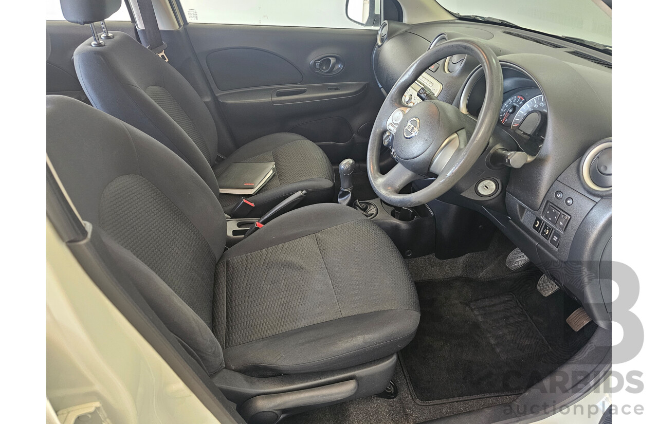 9/2011 Nissan Micra ST K13 5d Hatchback White 1.2L