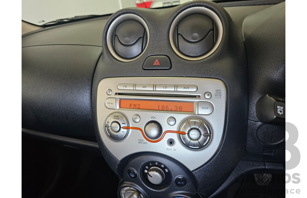 9/2011 Nissan Micra ST K13 5d Hatchback White 1.2L