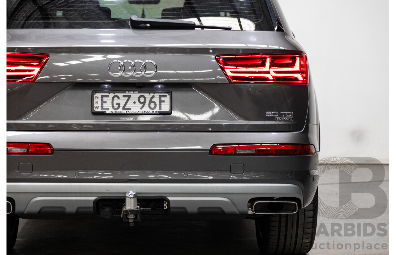 10/2019 Audi Q7 50 TDI Quattro (AWD) 4M MY19 4d Wagon Samurai Grey Metallic Turbo Diesel V6 3.0L - 7 Seater