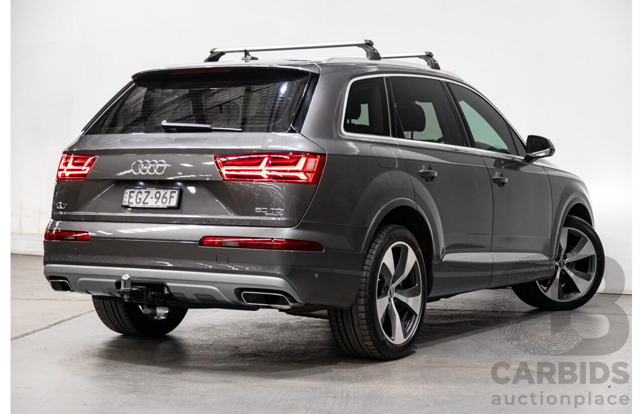10/2019 Audi Q7 50 TDI Quattro (AWD) 4M MY19 4d Wagon Samurai Grey Metallic Turbo Diesel V6 3.0L - 7 Seater