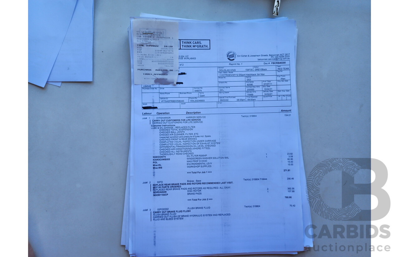 10/2011 Citroen DS3 Dsport  3d Hatchback Grey 1.6L