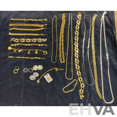 Vintage EMMA PAGE Jewellery , Vintage Razor Shaving Accessories in Case, Cuff Links and More