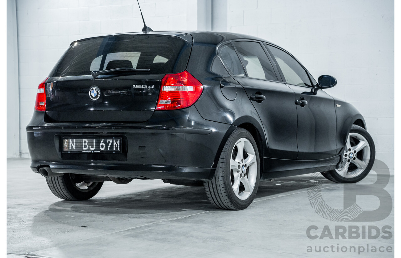 5/2009 BMW 120d E87 MY09 5d Hatchback Sapphire Black Metallic Turbo Diesel 2.0L