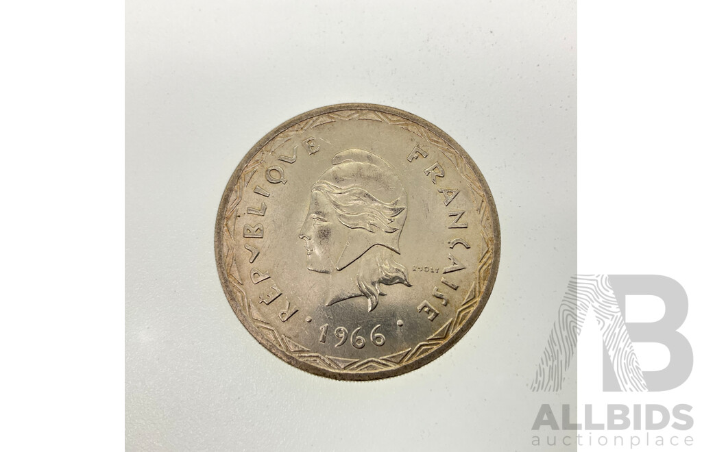 New Hebrides 1966 Silver One Hundred Francs Coin .835