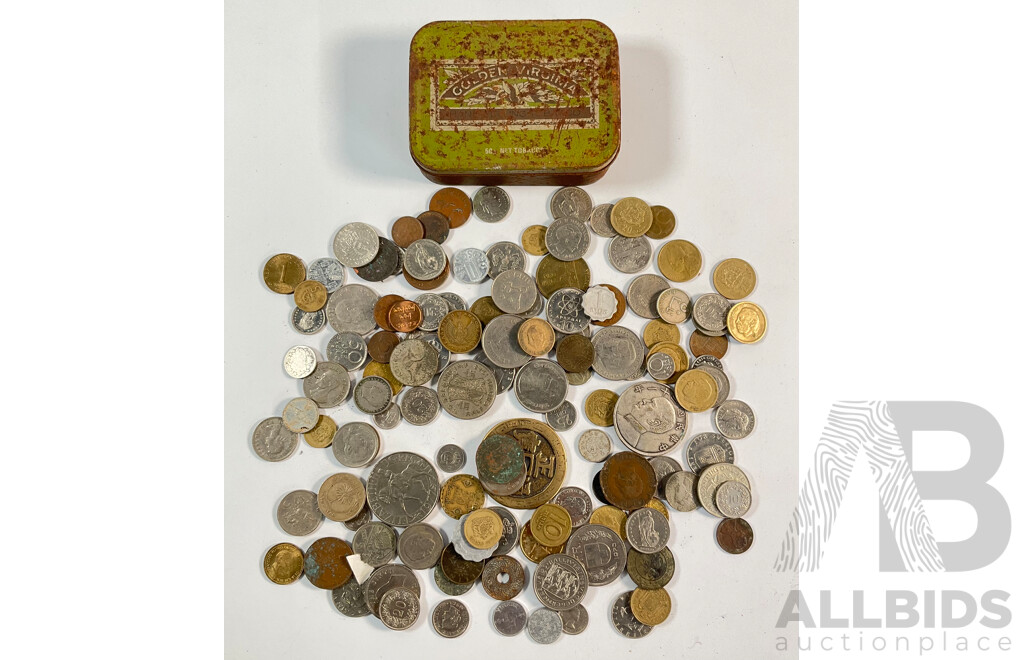 Collection of Vintage International Coins Including United Kingdom, USSR, China, France, Greece, Thailand, Spain Norway and More