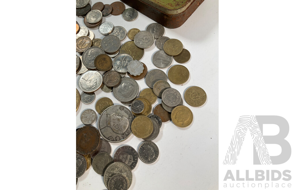 Collection of Vintage International Coins Including United Kingdom, USSR, China, France, Greece, Thailand, Spain Norway and More