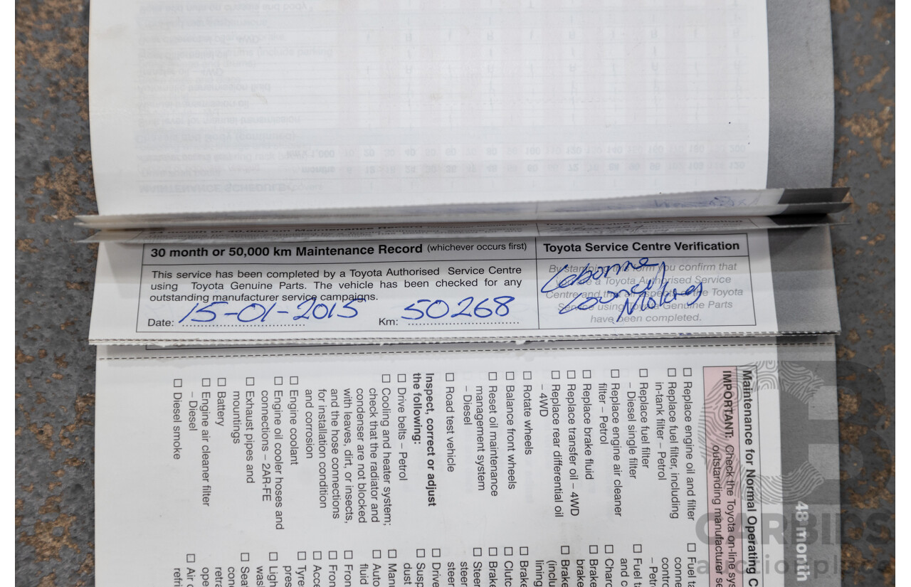 3/2013 Toyota Rav4 Cruiser (AWD)  ALA49R 4d Wagon Glacier White Turbo Diesel 2.2L