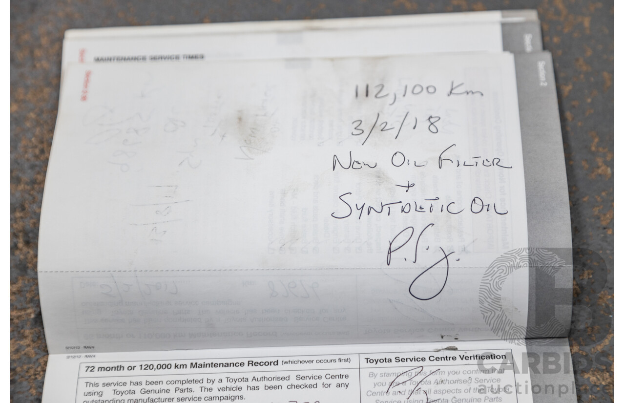 3/2013 Toyota Rav4 Cruiser (AWD)  ALA49R 4d Wagon Glacier White Turbo Diesel 2.2L