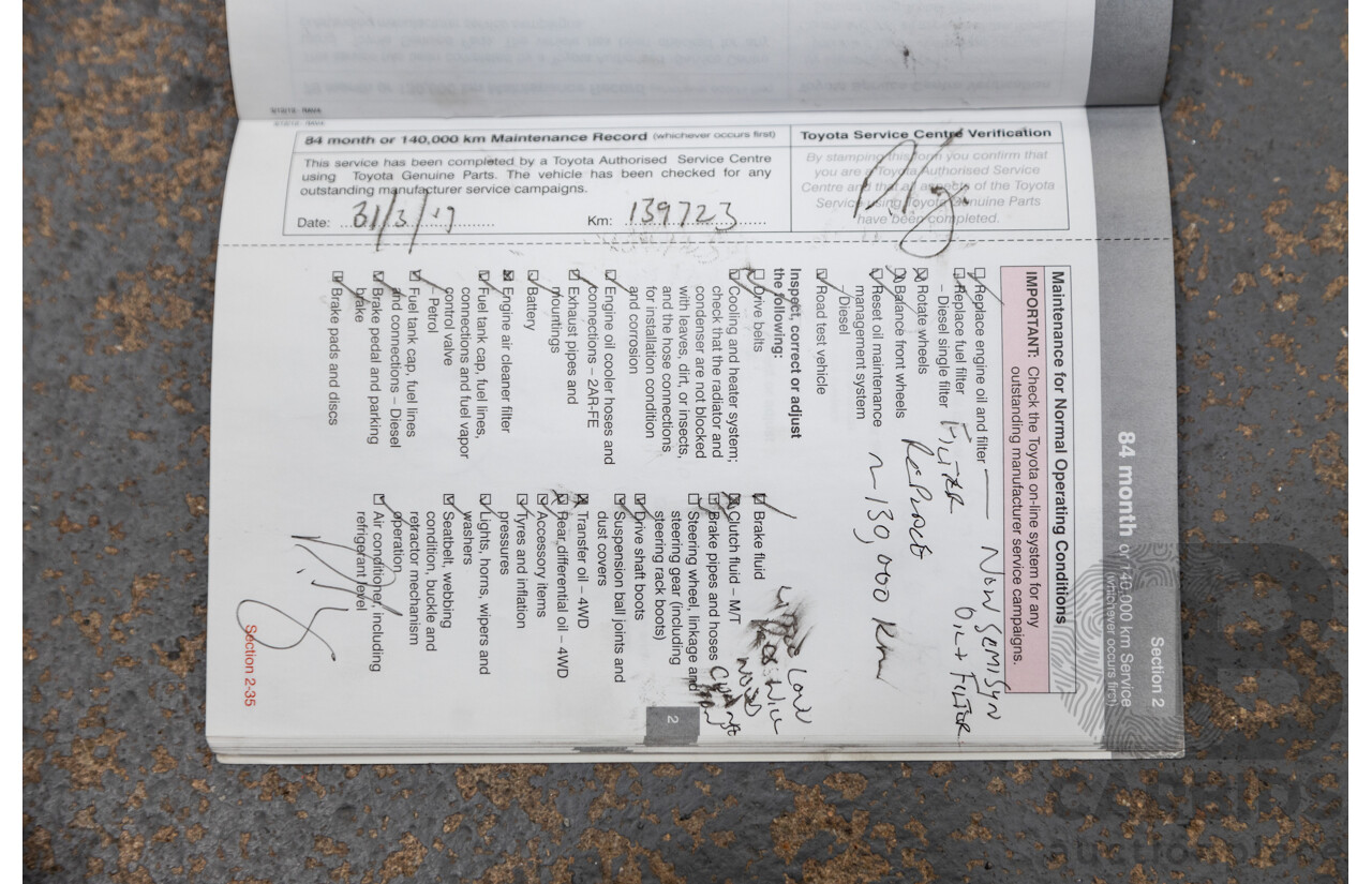 3/2013 Toyota Rav4 Cruiser (AWD)  ALA49R 4d Wagon Glacier White Turbo Diesel 2.2L