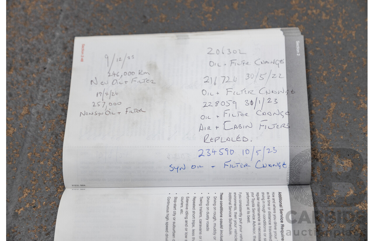 3/2013 Toyota Rav4 Cruiser (AWD)  ALA49R 4d Wagon Glacier White Turbo Diesel 2.2L