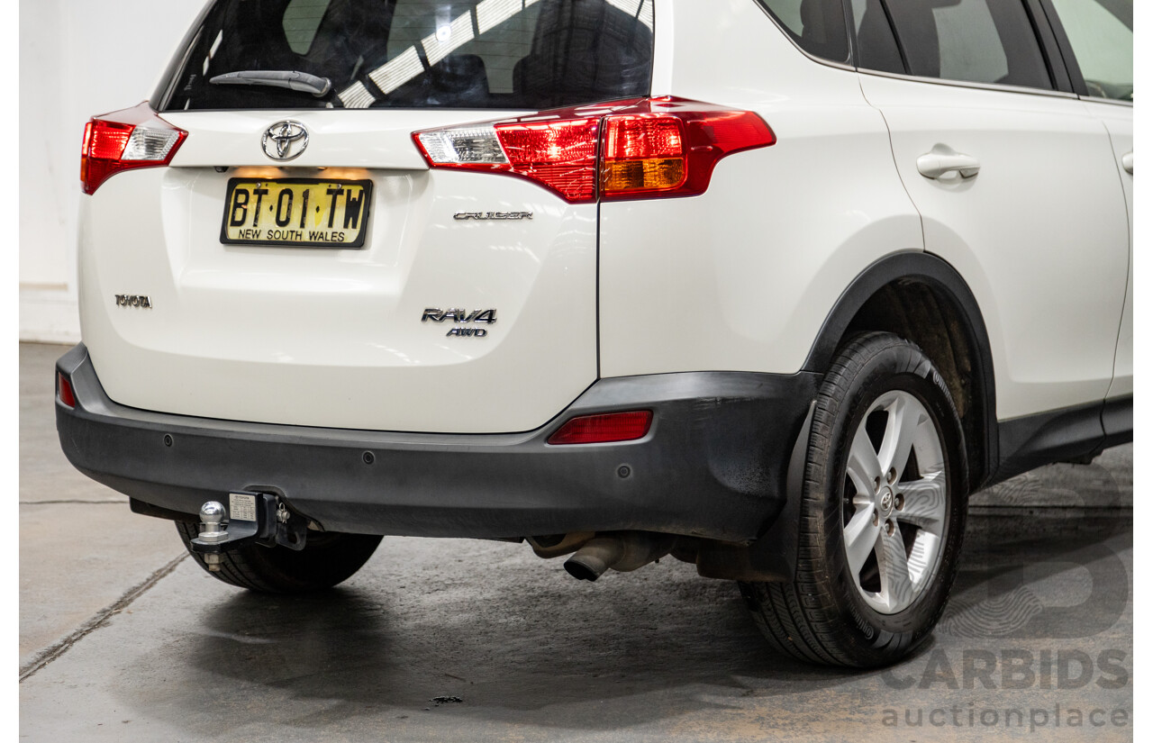 3/2013 Toyota Rav4 Cruiser (AWD)  ALA49R 4d Wagon Glacier White Turbo Diesel 2.2L