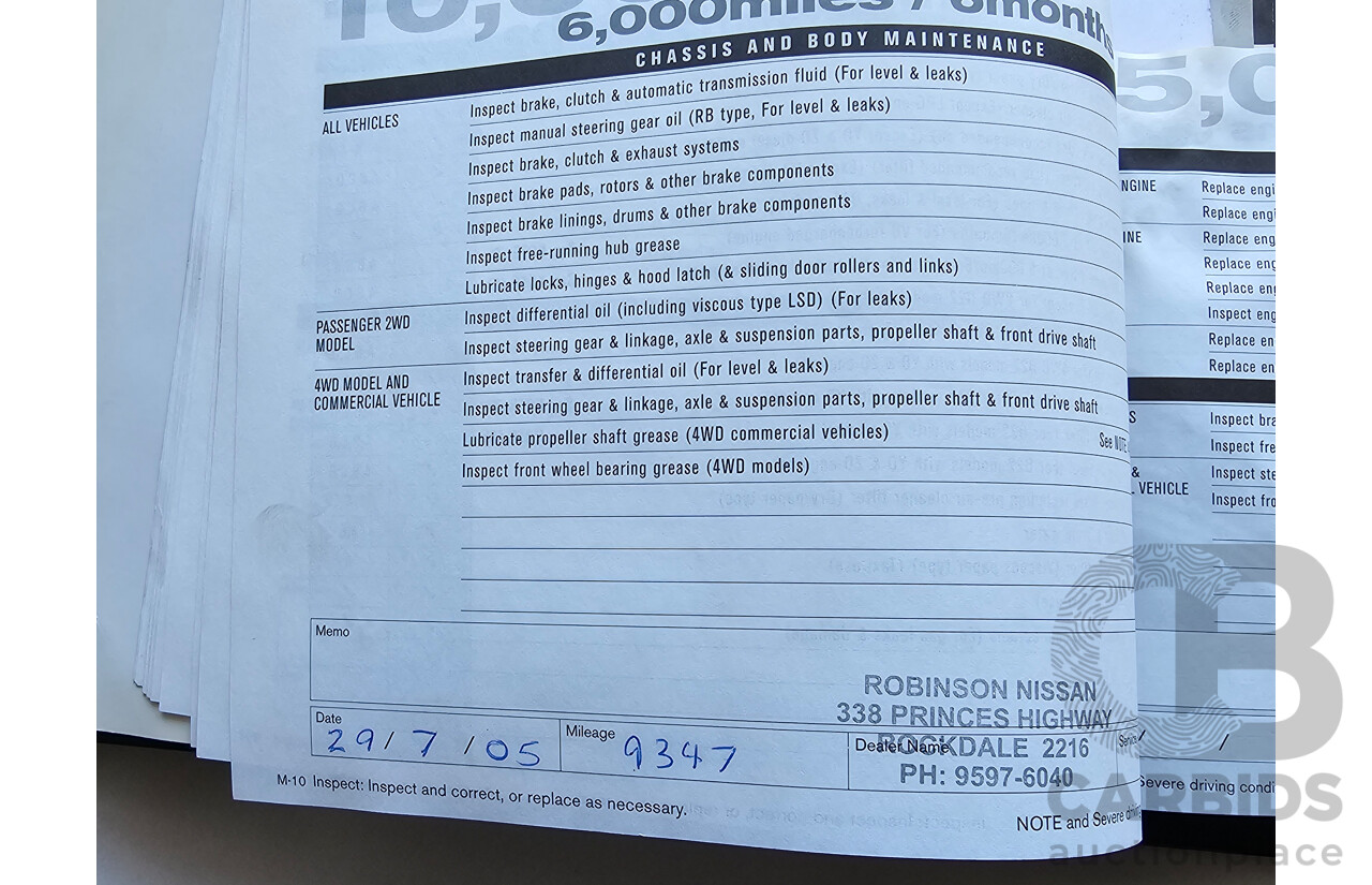 6/2004 Nissan X-Trail Ti-L (sunroof) (4x4) T30 4d Wagon Black 2.5L
