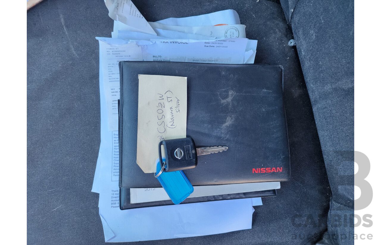 1/2012 Nissan Navara ST (4x4) D40 MY12 Dual Cab P/Up Silver Or Chrome 3.0L