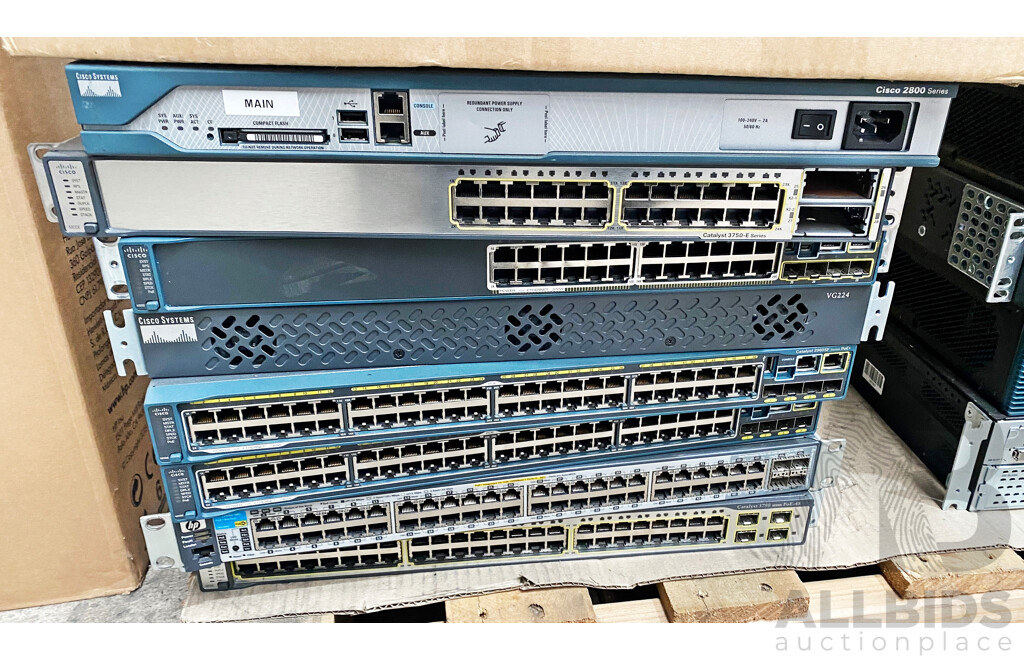 Pallet Lot of Assorted IT Switches/Docks/Routers