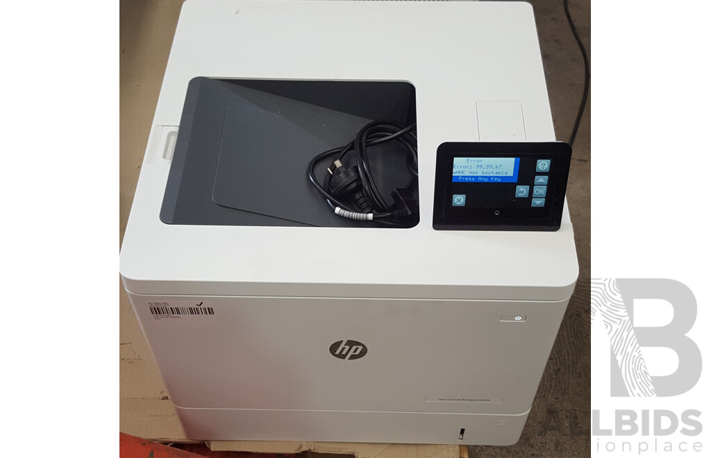HP Color LaserJet Managed E55040 Printer w/ Power Cable