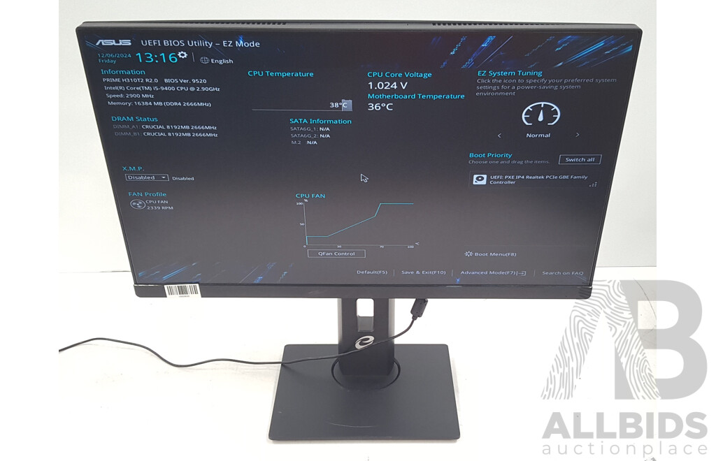 EDsys K40 Pro Intel Core i5 (9400) 2.90GHz-4.10GHz 6-Core CPU 24-Inch All-in-One Desktop