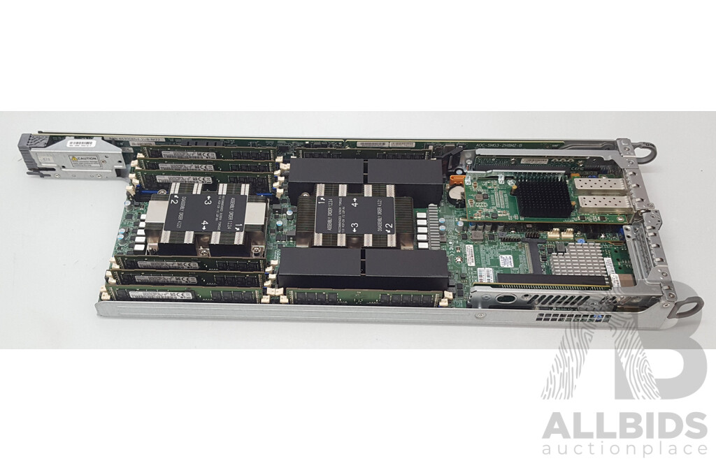 Nutanix (NXS2U4NS24G600) 4-Slot Multi-Node w/ 4 x Supermicro (X11DPT-B-G6-NI22) Dual Intel Xeon GOLD (6126) 2.60GHz-3.70GHz 12-Core CPU 384GB DDR4 Nodes