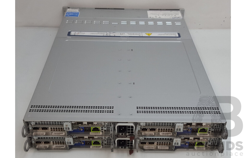 Nutanix (NXS2U4NS24G600) 4-Slot Multi-Node w/ 4 x Supermicro (X11DPT-B-G6-NI22) Dual Intel Xeon GOLD (6126) 2.60GHz-3.70GHz 12-Core CPU 384GB DDR4 Nodes