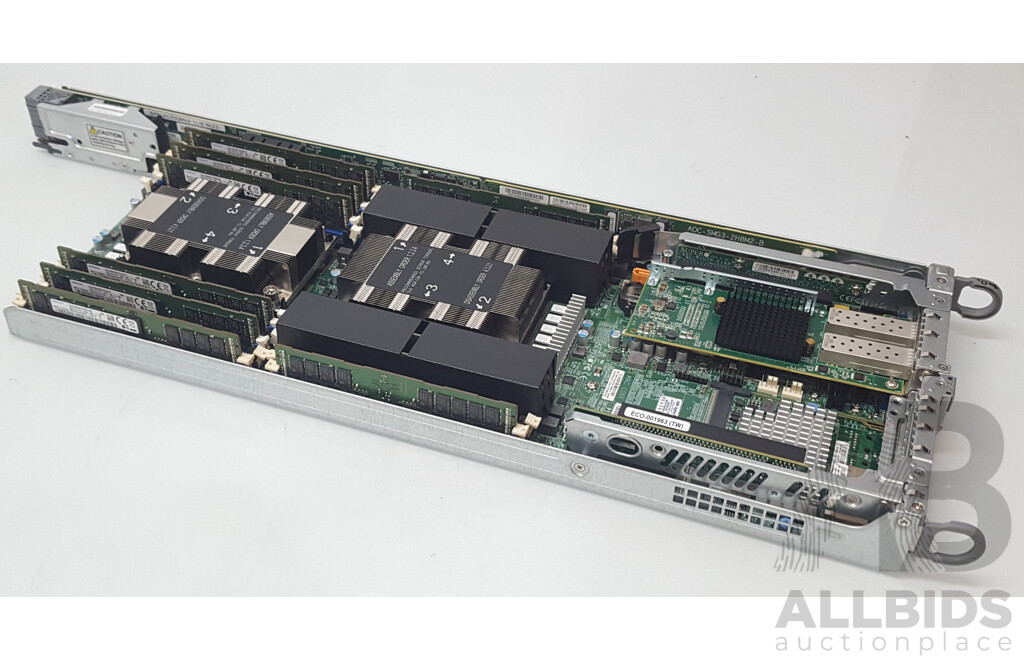 Nutanix (NXS2U4NS24G600) 4-Slot Multi-Node w/ 3 x Supermicro (X11DPT-B-G6-NI22) Dual Intel Xeon GOLD (6126) 2.60GHz-3.70GHz 12-Core CPU 384GB DDR4 Nodes