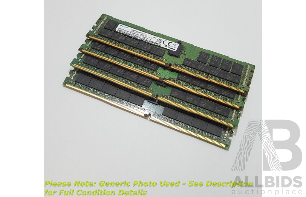 Samsung 32GB ECC DDR4 2666V RDIMM RAM - Lot of Four