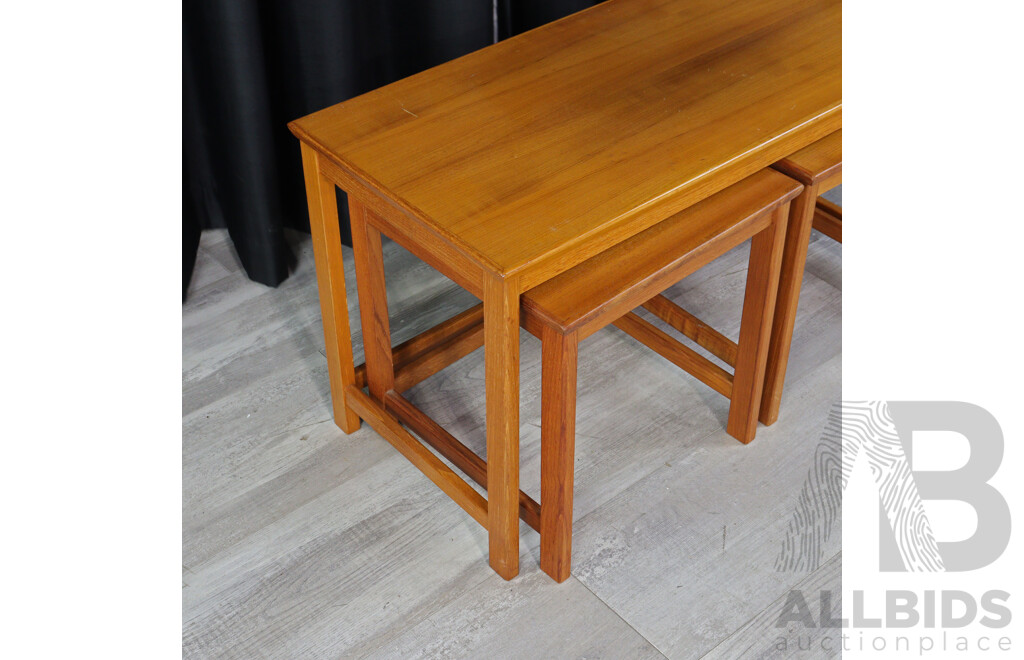 Nest of Three Teak Side Tables