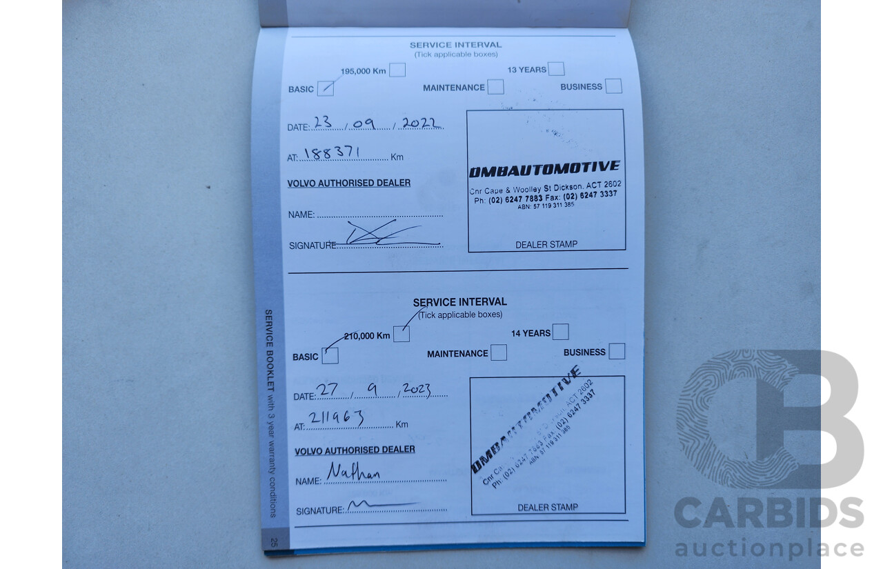 1/2012 Volvo Xc90 3.2 MY11 4d Wagon Blue 3.2L