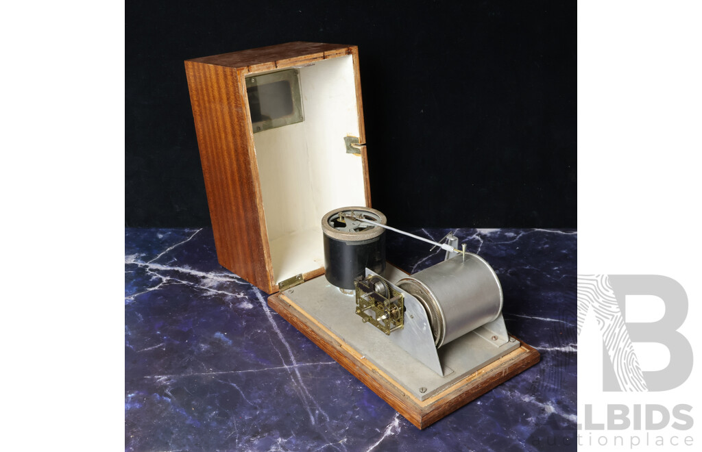 Vintage Timber Cased Seismometer