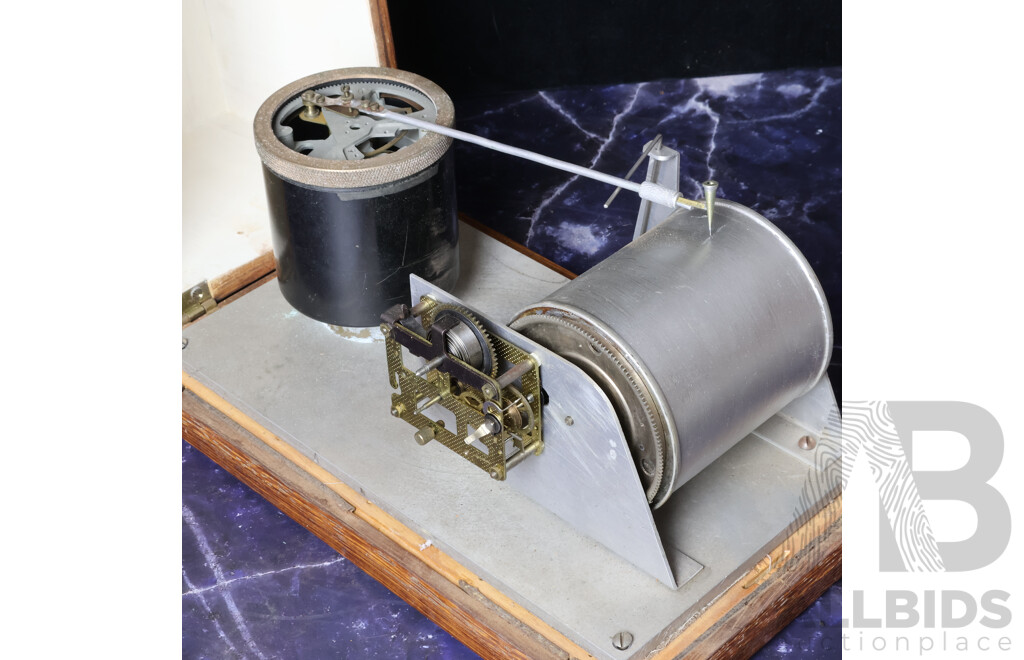 Vintage Timber Cased Seismometer