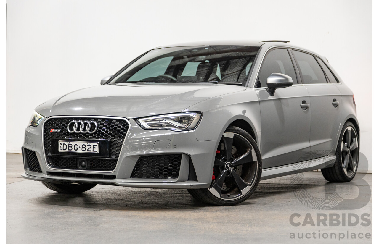 10/2015 Audi RS3 Sportback Quattro (AWD) 8V 5d Hatchback Nardo Grey Turbo 2.5L
