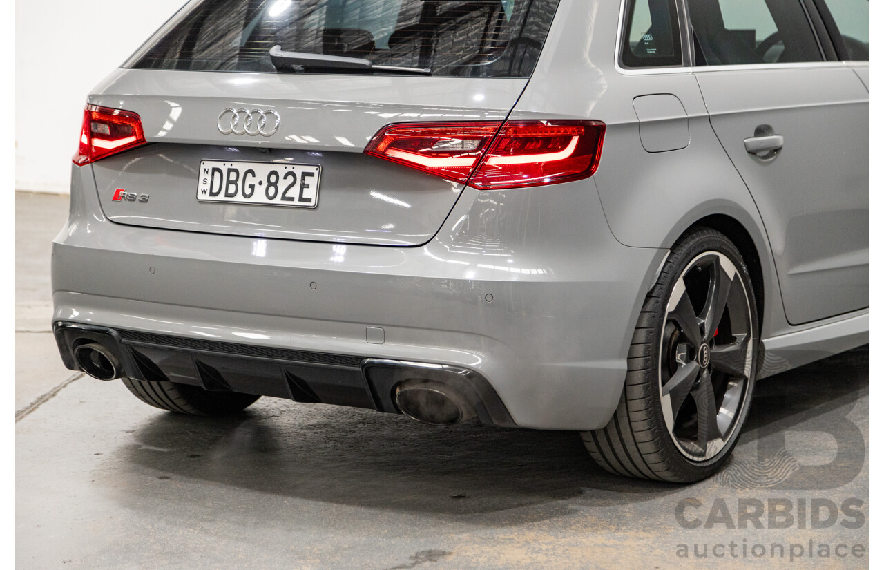 10/2015 Audi RS3 Sportback Quattro (AWD) 8V 5d Hatchback Nardo Grey Turbo 2.5L