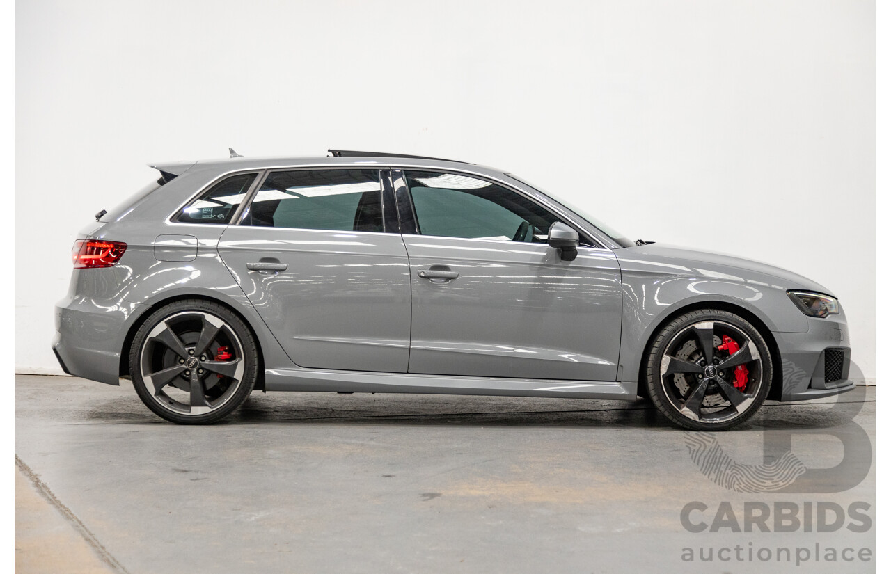 10/2015 Audi RS3 Sportback Quattro (AWD) 8V 5d Hatchback Nardo Grey Turbo 2.5L