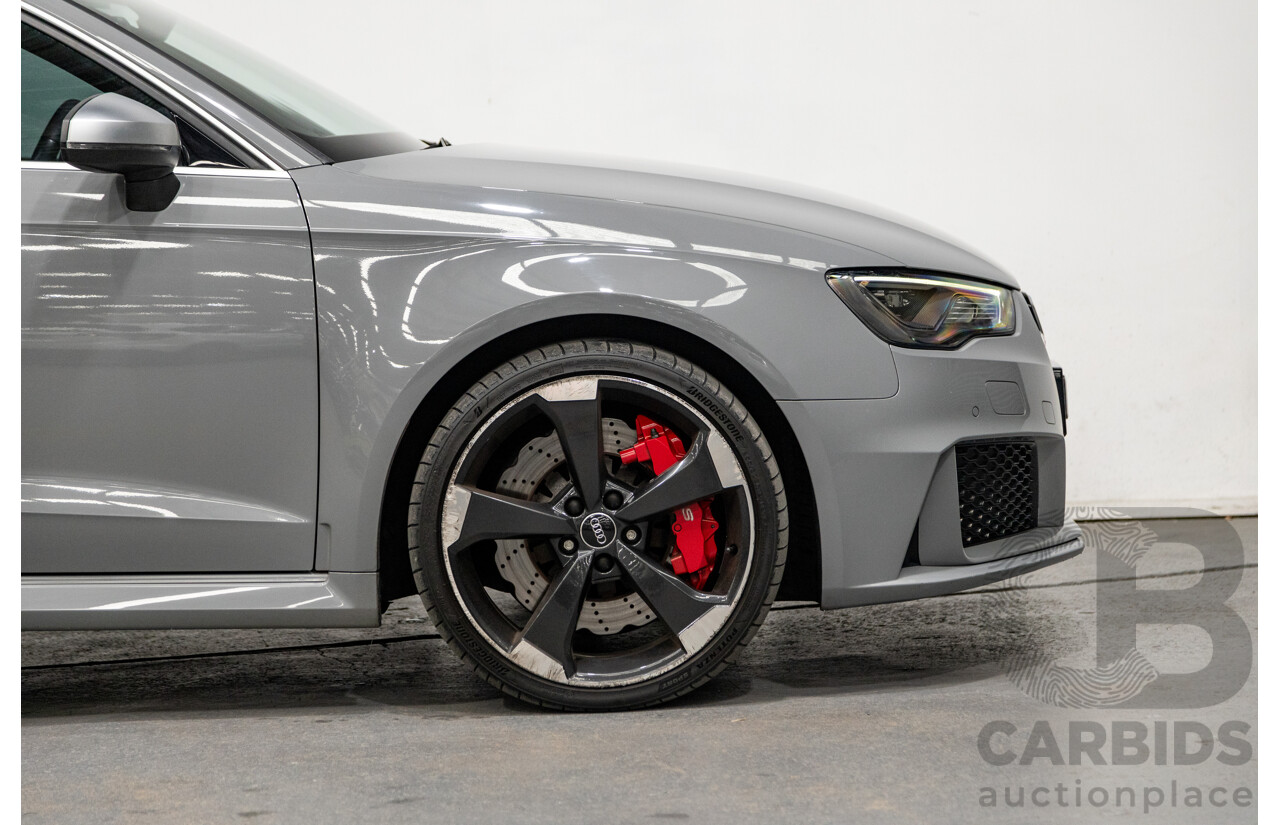 10/2015 Audi RS3 Sportback Quattro (AWD) 8V 5d Hatchback Nardo Grey Turbo 2.5L