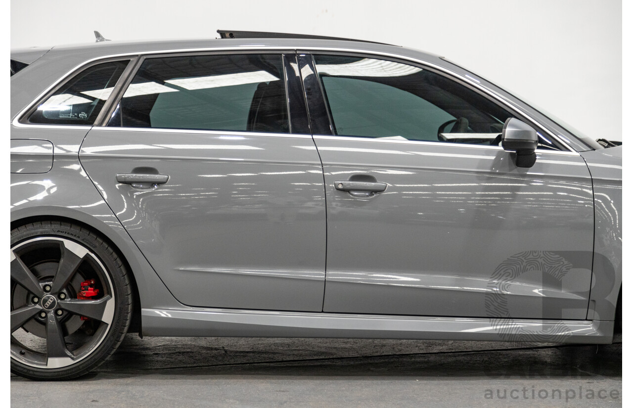 10/2015 Audi RS3 Sportback Quattro (AWD) 8V 5d Hatchback Nardo Grey Turbo 2.5L