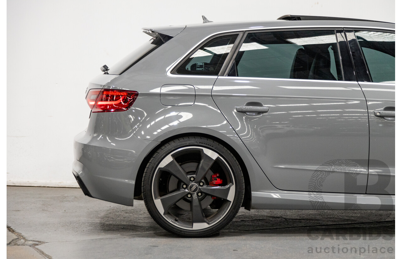10/2015 Audi RS3 Sportback Quattro (AWD) 8V 5d Hatchback Nardo Grey Turbo 2.5L