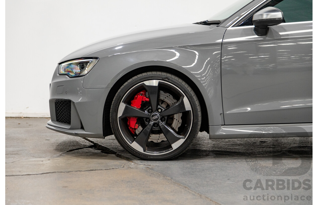 10/2015 Audi RS3 Sportback Quattro (AWD) 8V 5d Hatchback Nardo Grey Turbo 2.5L