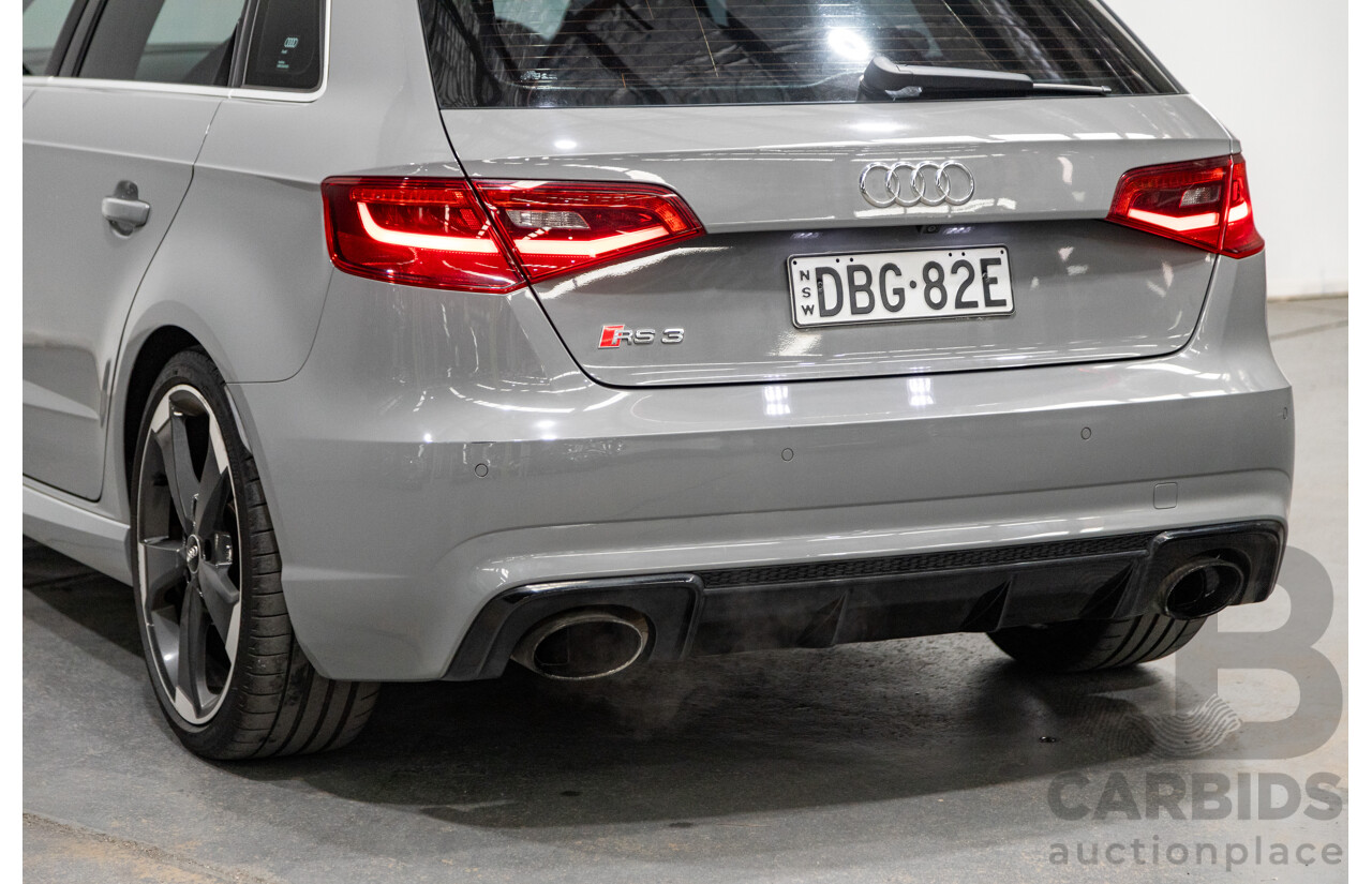 10/2015 Audi RS3 Sportback Quattro (AWD) 8V 5d Hatchback Nardo Grey Turbo 2.5L