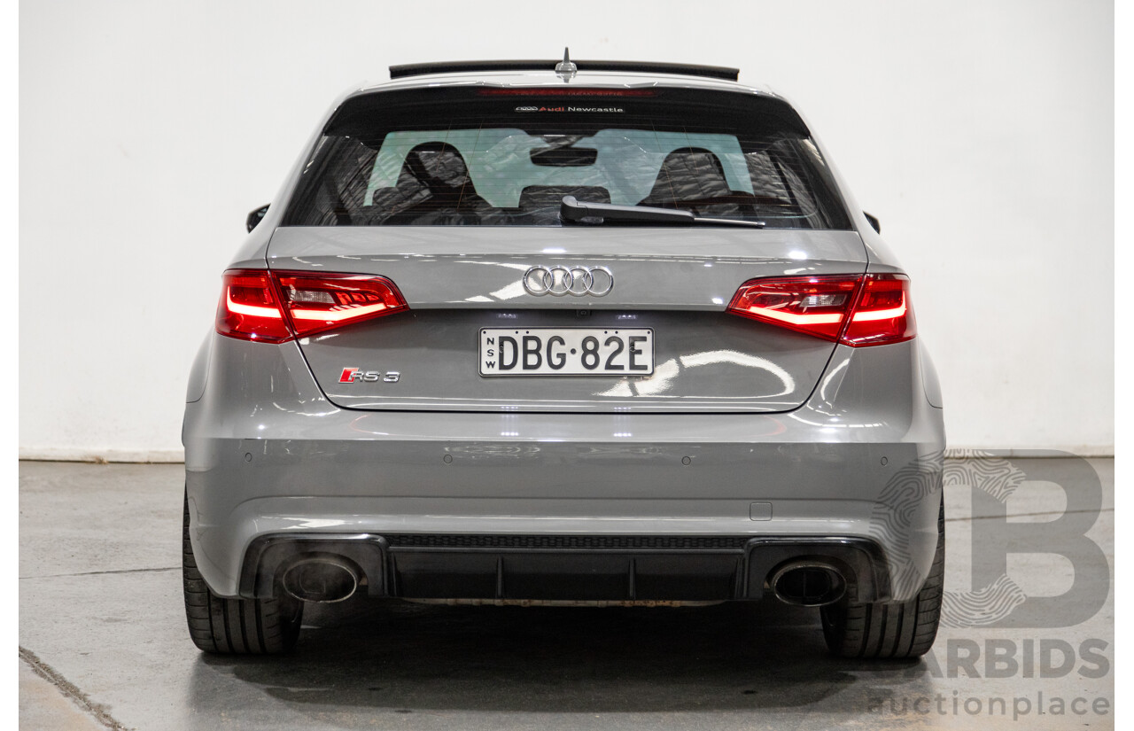 10/2015 Audi RS3 Sportback Quattro (AWD) 8V 5d Hatchback Nardo Grey Turbo 2.5L