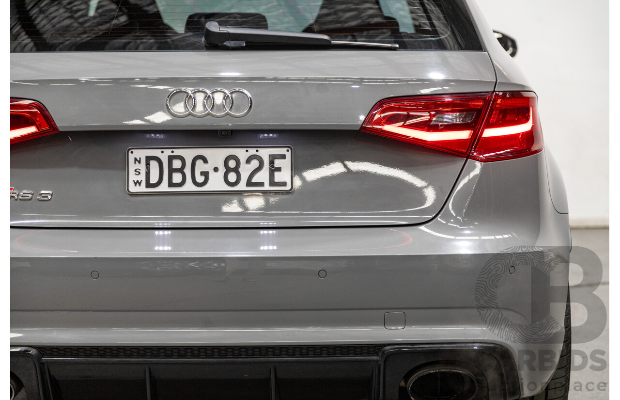 10/2015 Audi RS3 Sportback Quattro (AWD) 8V 5d Hatchback Nardo Grey Turbo 2.5L