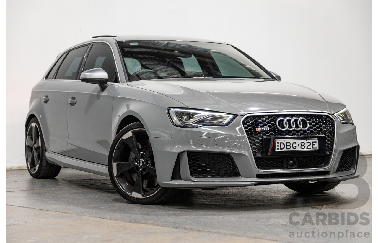 10/2015 Audi RS3 Sportback Quattro (AWD) 8V 5d Hatchback Nardo Grey Turbo 2.5L
