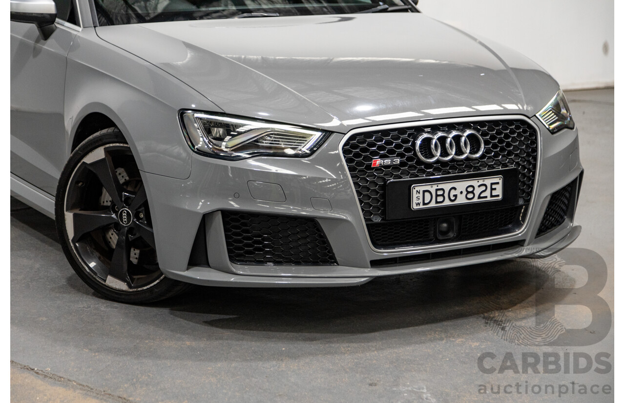 10/2015 Audi RS3 Sportback Quattro (AWD) 8V 5d Hatchback Nardo Grey Turbo 2.5L