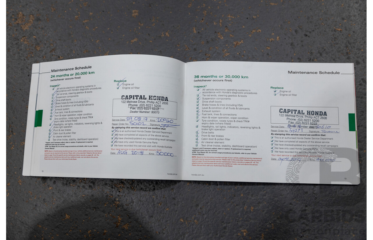 06/2016 Honda HR-V Vti-L 4d Wagon Pearl Orchid White 1.8L