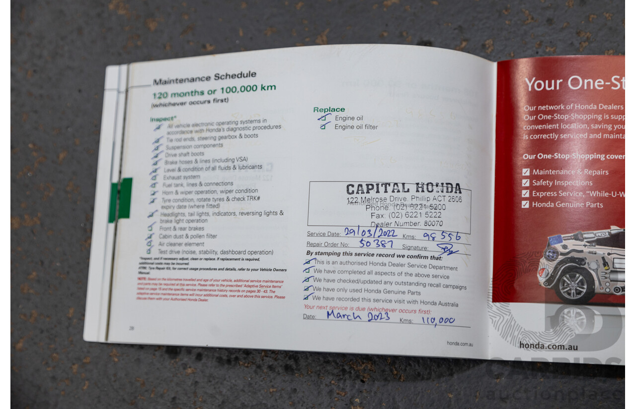 06/2016 Honda HR-V Vti-L 4d Wagon Pearl Orchid White 1.8L