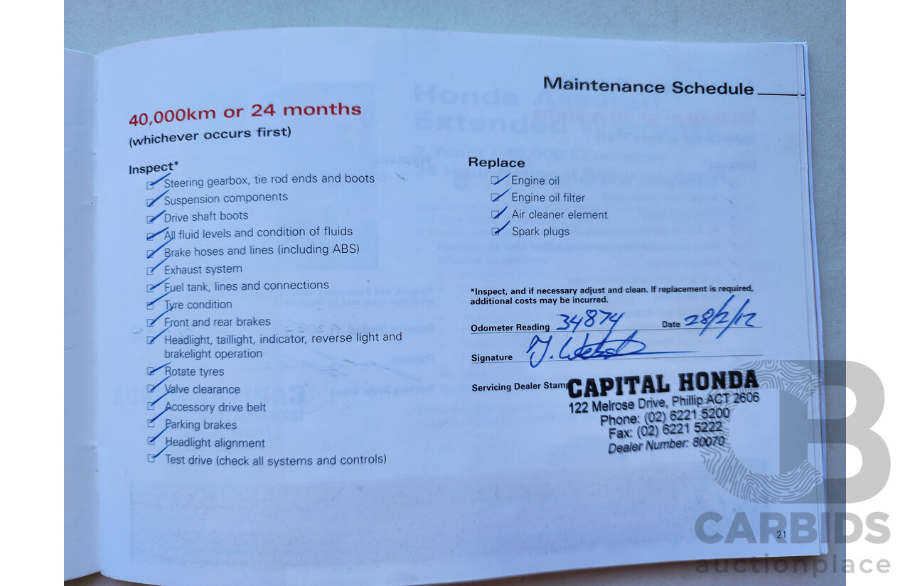 9/2005 Honda Accord V6 Luxury 4d Sedan Gold 3.0L